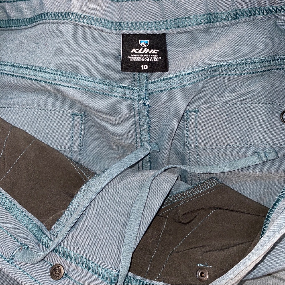 Kuhl Legendary Capri Pants Womens 10 Blue Nylon Stretch Hiking Travel Outdoor - Picture 8 of 9